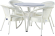 Стол обеденный D90 DECO (деко) белый из искусственного ротанга