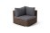Комплект мебели угловой модульный серии ЛУНГО на 5-6 персон коричневый из искусственного ротанга