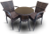 Обеденная группа ВЕНЕЦИЯ-МИЛАН на 2 персоны со столом D60 коричневая из искусственного ротанга