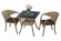 Обеденная группа ВАЙНХЕЙВЕН-ГРЕЦИЯ на 2 персоны со столом 70х70 бежевая из искусственного ротанга