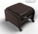 Пуфик для кресла качалки глайдер SILSHAIN (Силкшайн) экокожа коричневого и молочного цвета