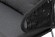 Милан диван 3-местный плетеный из роупа, каркас алюминий темно-серый (RAL7024), роуп темно-серый круглый, ткань темно-серая