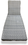 Шезлонг MARA (Мара) бежево-серый из искусственного ротанга с матрасом