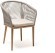 Марсель стул плетеный из роупа, основание дуб, роуп серый меланж круглый, ткань бежевая 035