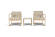 Комплект мебели ЛИОН кофейный на 2 персоны коричневый из алюминия
