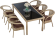 Обеденная группа ЕГИПЕТ-РУАРДИН на 6 персон со столом 200х90 бежевая из искусственного ротанга
