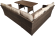 Комплект мебели угловой АЛБАНИЯ коричневый на 5 персон с местом для хранения подушек